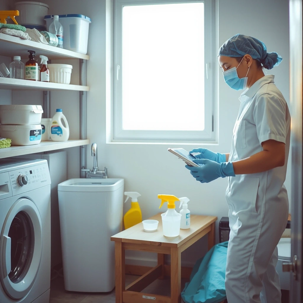 Organized cleaning supplies